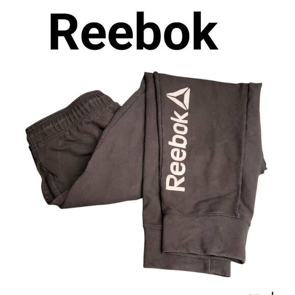 Reebok Black Sweat Pants Lounge Pants Workout Wear - Picture 1 of 9